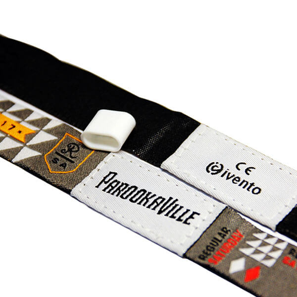 Polyester Nylon Woven Elastic Wristband Bracelet with Mifare S50 Coin Card