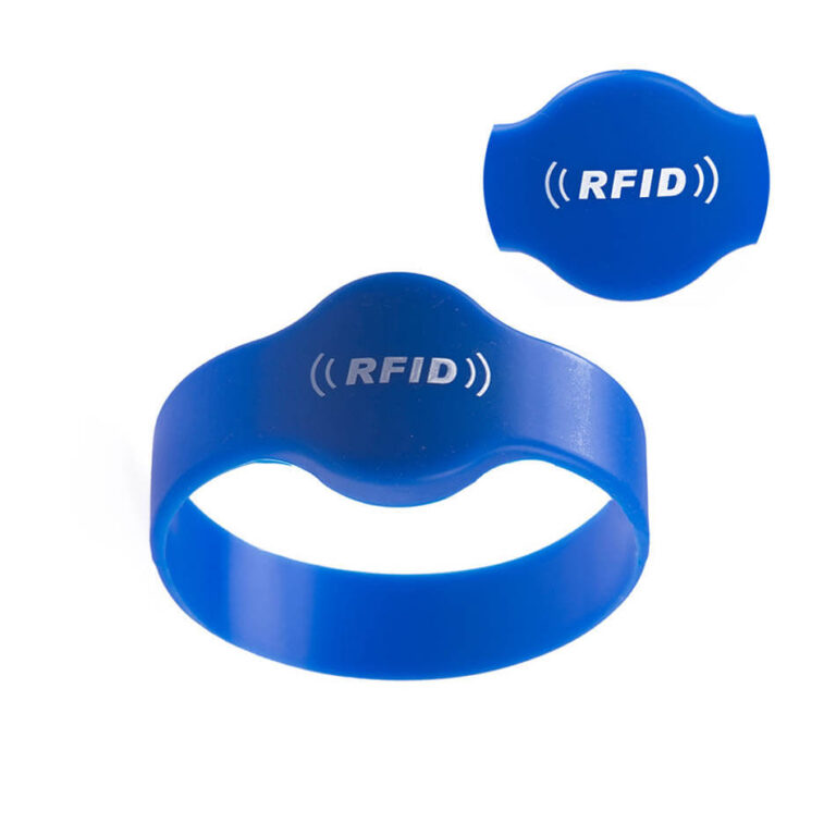 RFID Round Face Silicone Wristband with NTAG213 and Mifare S50